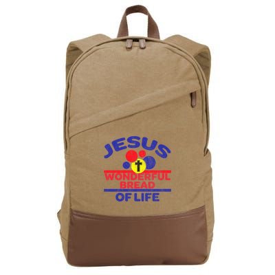 Funny Christian Bible Verse Jesus Is The Bread Of Life Cotton Canvas Backpack