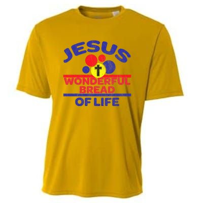 Funny Christian Bible Verse Jesus Is The Bread Of Life Cooling Performance Crew T-Shirt