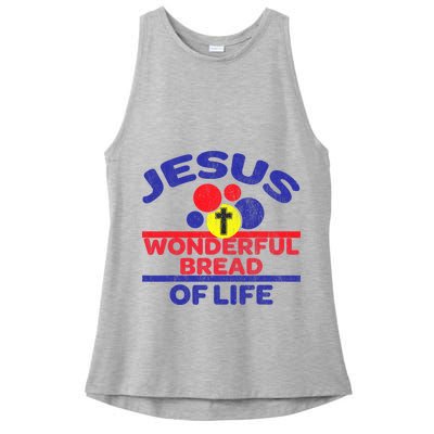 Funny Christian Bible Verse Jesus Is The Bread Of Life Ladies PosiCharge Tri-Blend Wicking Tank