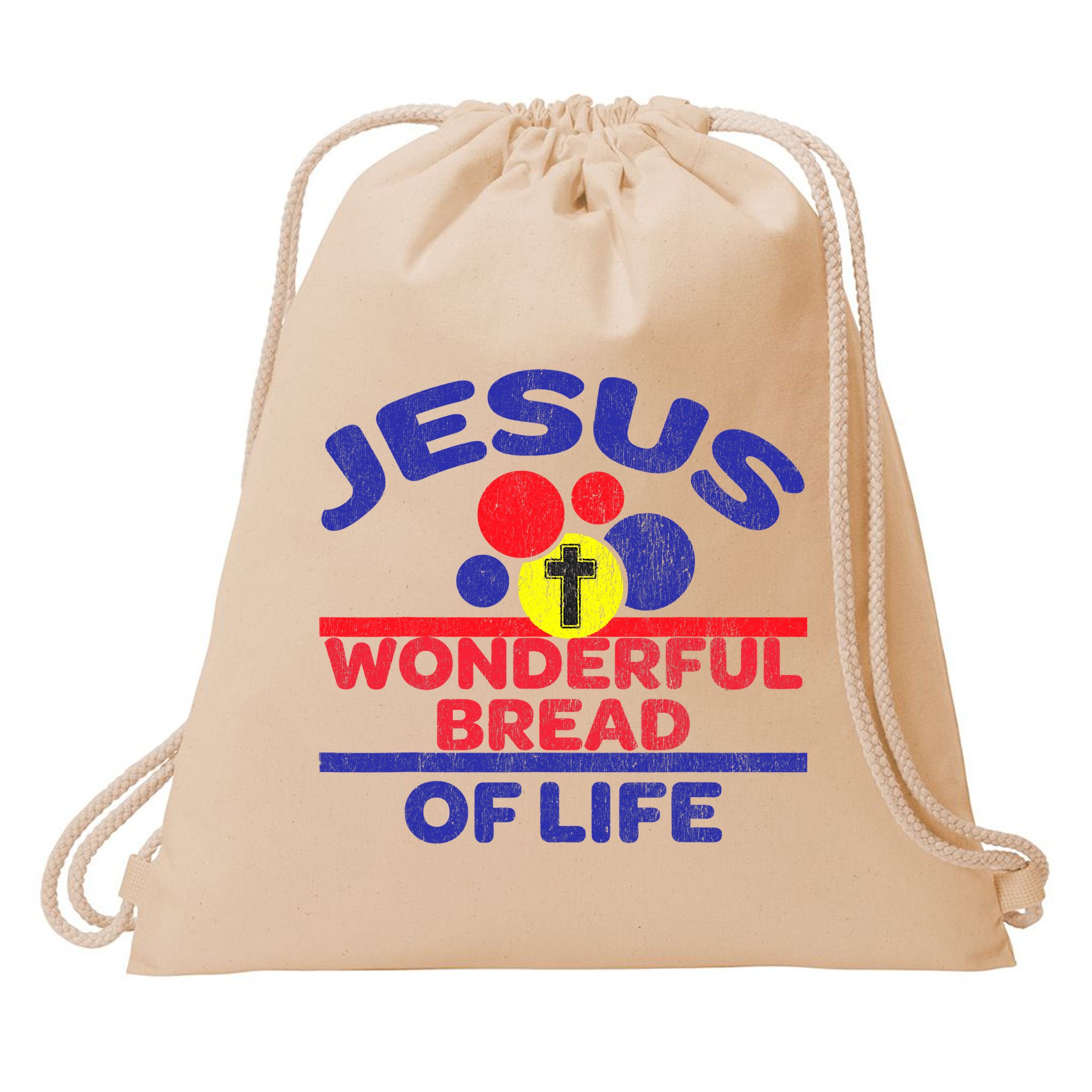 Funny Christian Bible Verse Jesus Is The Bread Of Life Drawstring Bag