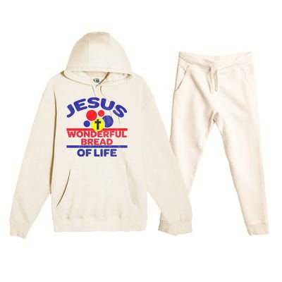 Funny Christian Bible Verse Jesus Is The Bread Of Life Premium Hooded Sweatsuit Set