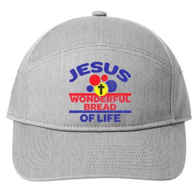 Funny Christian Bible Verse Jesus Is The Bread Of Life 7-Panel Snapback Hat