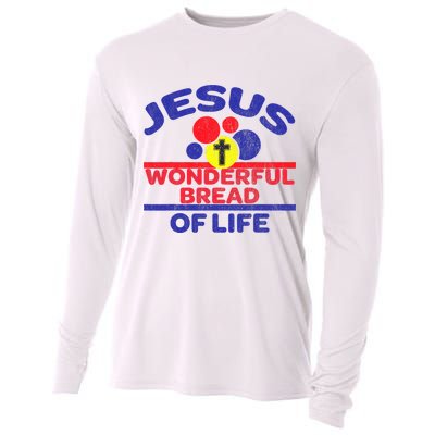 Funny Christian Bible Verse Jesus Is The Bread Of Life Cooling Performance Long Sleeve Crew