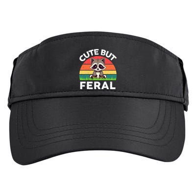 Funny Cute But Feral Raccoon Adult Drive Performance Visor