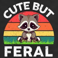 Funny Cute But Feral Raccoon Adult Drive Performance Visor