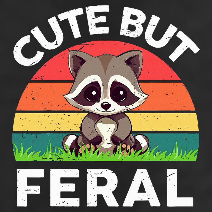 Funny Cute But Feral Raccoon Adult Drive Performance Visor