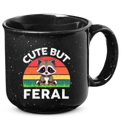 Funny Cute But Feral Raccoon 15oz Campfire Ceramic Mug