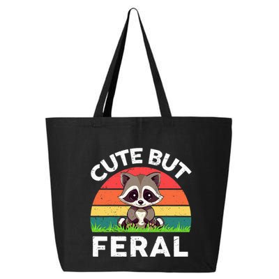 Funny Cute But Feral Raccoon 25L Jumbo Tote