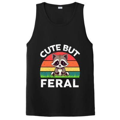 Funny Cute But Feral Raccoon PosiCharge Competitor Tank