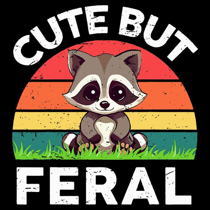 Funny Cute But Feral Raccoon Wool Snapback Cap
