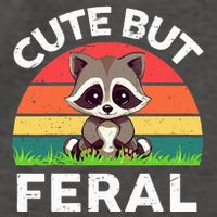 Funny Cute But Feral Raccoon Vector Backpack
