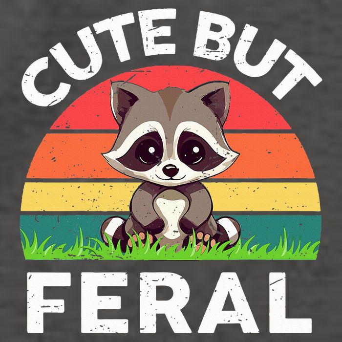 Funny Cute But Feral Raccoon Vector Backpack