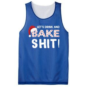 Funny Christmas Baking Cool Gift Let's And Bake Shit Meaningful Gift Mesh Reversible Basketball Jersey Tank