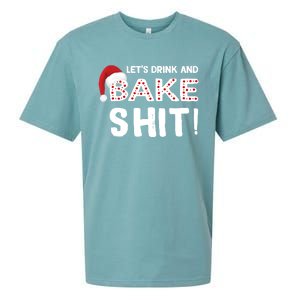 Funny Christmas Baking Cool Gift Let's And Bake Shit Meaningful Gift Sueded Cloud Jersey T-Shirt