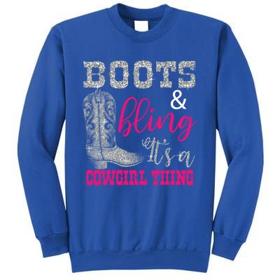 Funny Cowgirl Boots Bling Gift Cute Love Country Life Cool Gift Sweatshirt