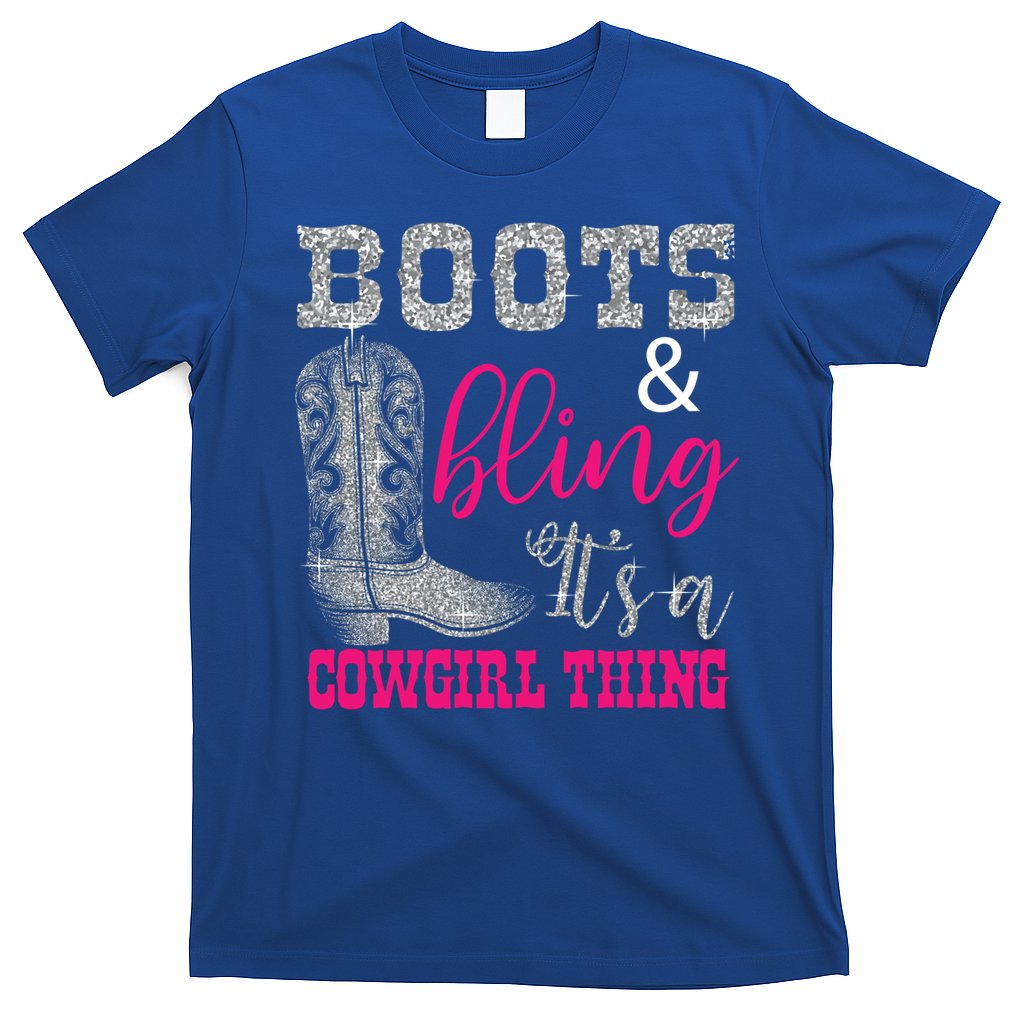 Funny Cowgirl Boots Bling Gift Cute Love Country Life Cool Gift T-Shirt