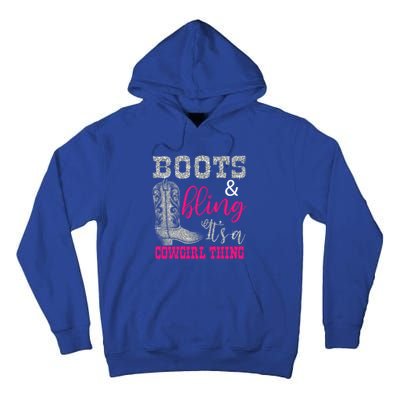 Funny Cowgirl Boots Bling Gift Cute Love Country Life Cool Gift Tall Hoodie