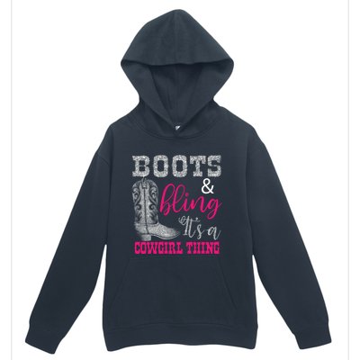 Funny Cowgirl Boots Bling Gift Cute Love Country Life Cool Gift Urban Pullover Hoodie