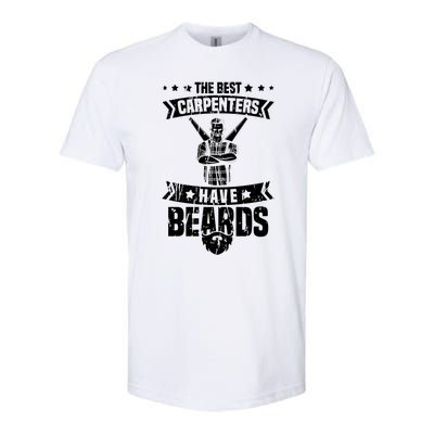 Funny Carpenter Beard Cute Gift Woodworker Carpentry Crafts Gift Softstyle® CVC T-Shirt