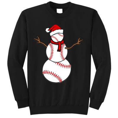 Funny Christmas Baseball Balls Santa Snowman TShirt TShirt Sweatshirt