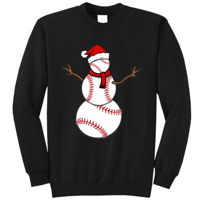 Funny Christmas Baseball Balls Santa Snowman TShirt TShirt Sweatshirt