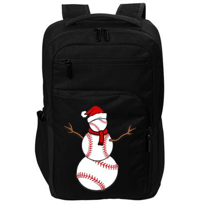 Funny Christmas Baseball Balls Santa Snowman TShirt TShirt Impact Tech Backpack