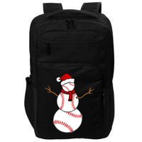 Funny Christmas Baseball Balls Santa Snowman TShirt TShirt Impact Tech Backpack