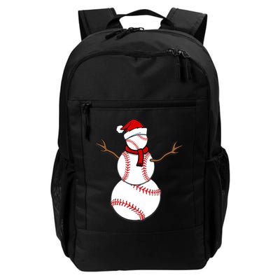 Funny Christmas Baseball Balls Santa Snowman TShirt TShirt Backpack
