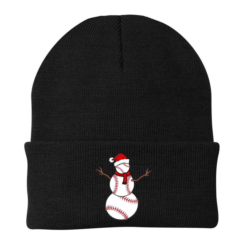 Funny Christmas Baseball Balls Santa Snowman TShirt TShirt Beanie