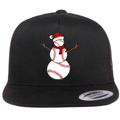 Funny Christmas Baseball Balls Santa Snowman TShirt TShirt Flat Bill Trucker Hat