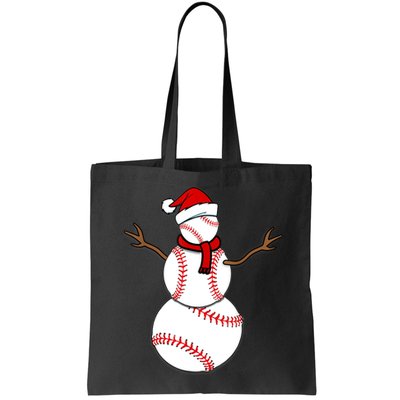 Funny Christmas Baseball Balls Santa Snowman TShirt TShirt Bag
