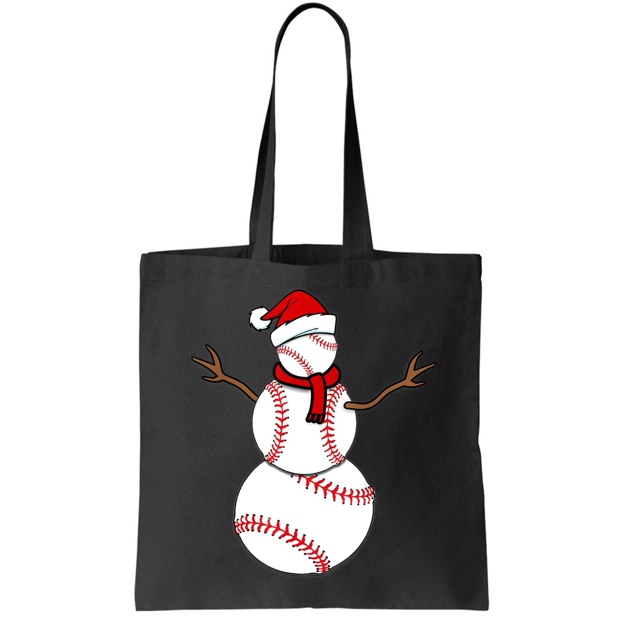 Funny Christmas Baseball Balls Santa Snowman TShirt TShirt Bag