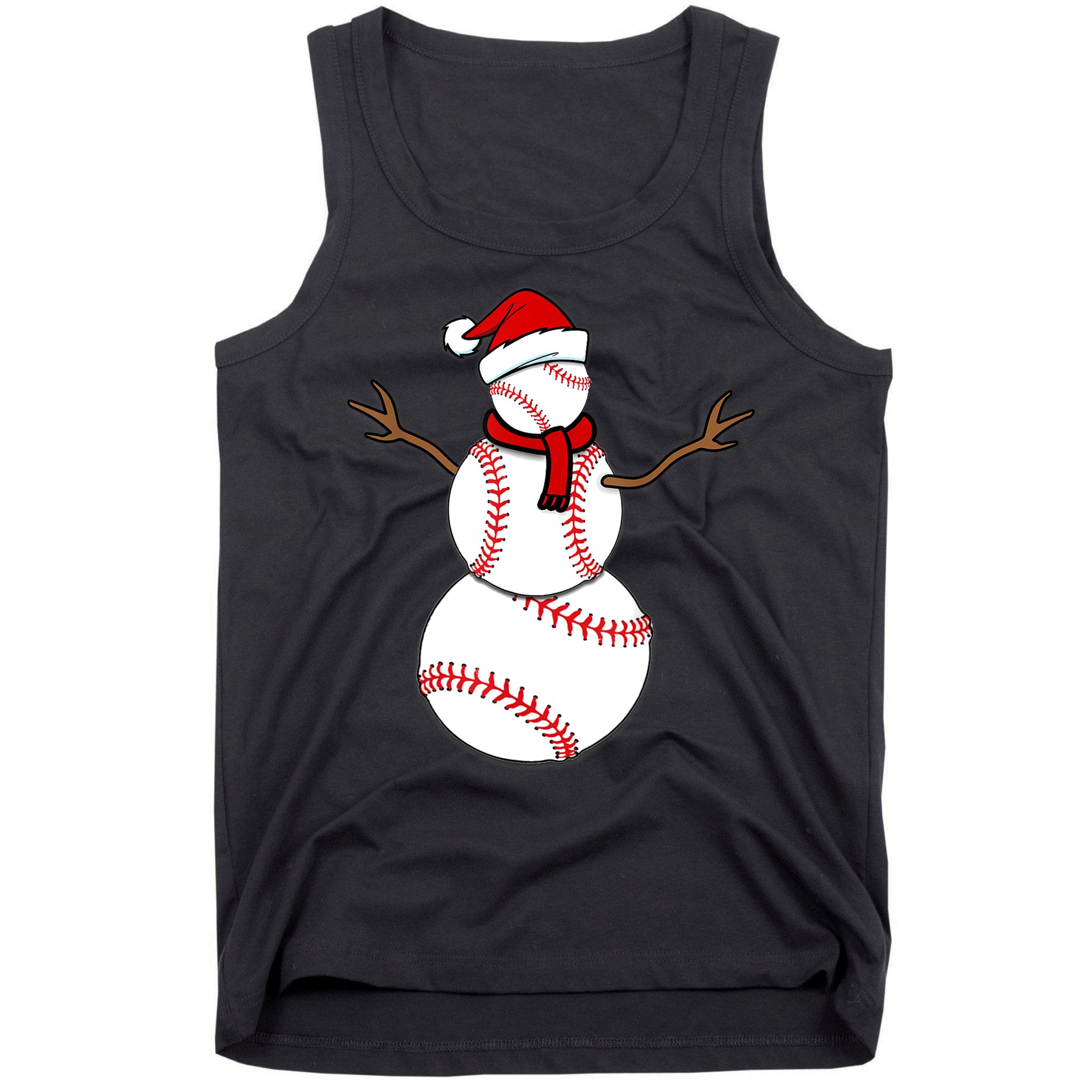 Funny Christmas Baseball Balls Santa Snowman TShirt TShirt Tank Top