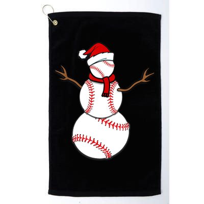Funny Christmas Baseball Balls Santa Snowman TShirt TShirt Golf Towel