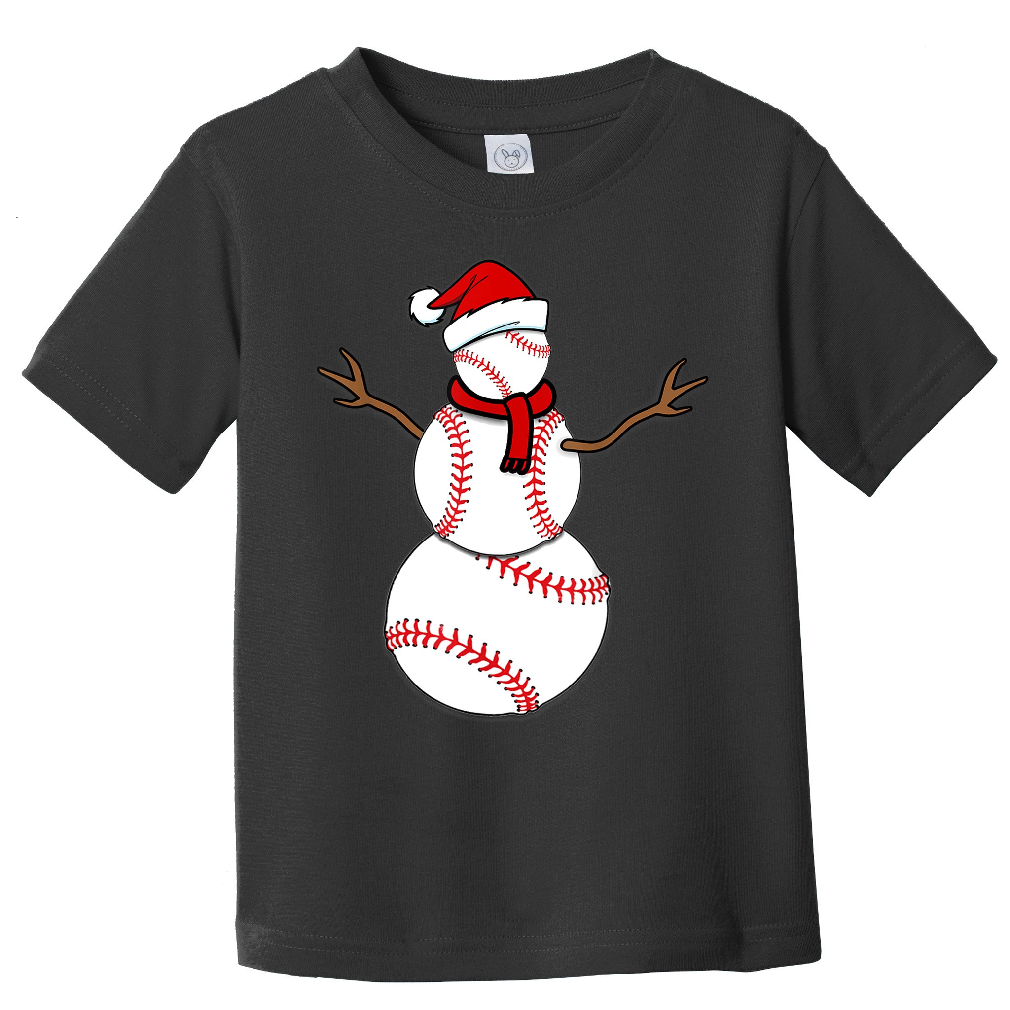 Funny Christmas Baseball Balls Santa Snowman TShirt TShirt Toddler T-Shirt