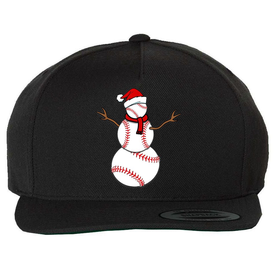 Funny Christmas Baseball Balls Santa Snowman TShirt TShirt Wool Snapback Cap