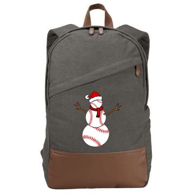 Funny Christmas Baseball Balls Santa Snowman TShirt TShirt Cotton Canvas Backpack