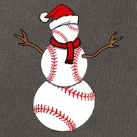 Funny Christmas Baseball Balls Santa Snowman TShirt TShirt Cotton Canvas Backpack