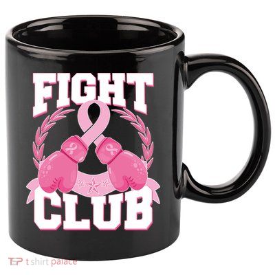 Fight Club Breast Cancer Awareness Warrior 11oz C Handle Ceramic Mug