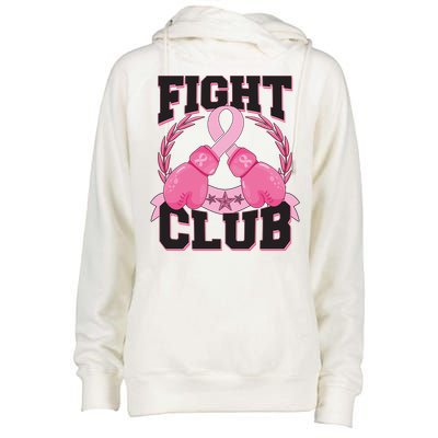 Fight Club Breast Cancer Awareness Warrior Womens Funnel Neck Pullover Hood