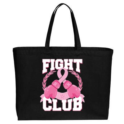 Fight Club Breast Cancer Awareness Warrior Cotton Canvas Jumbo Tote