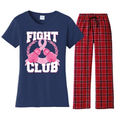 Fight Club Breast Cancer Awareness Warrior Women's Flannel Pajama Set