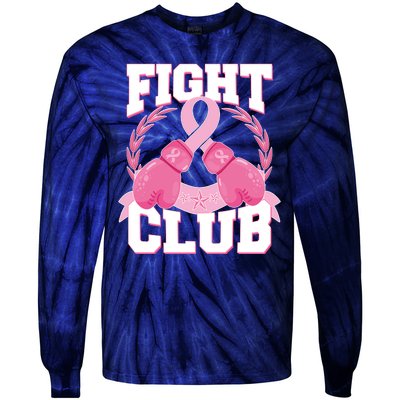 Fight Club Breast Cancer Awareness Warrior Tie-Dye Long Sleeve Shirt