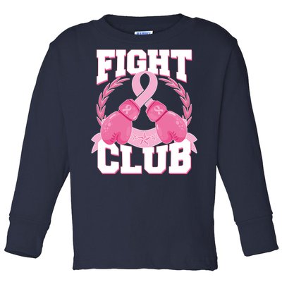 Fight Club Breast Cancer Awareness Warrior Toddler Long Sleeve Shirt