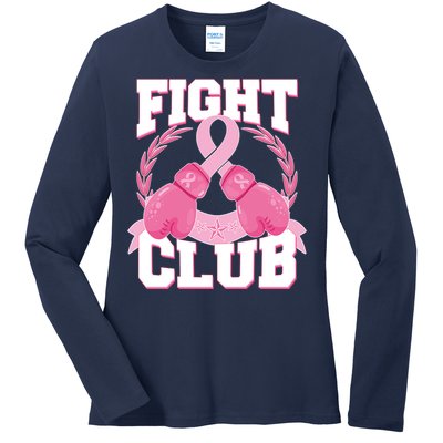 Fight Club Breast Cancer Awareness Warrior Ladies Long Sleeve Shirt