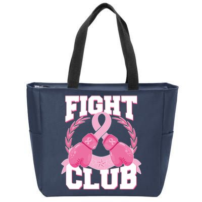 Fight Club Breast Cancer Awareness Warrior Zip Tote Bag