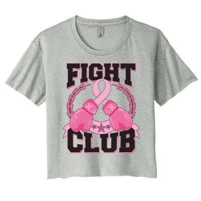 Fight Club Breast Cancer Awareness Warrior Women's Crop Top Tee