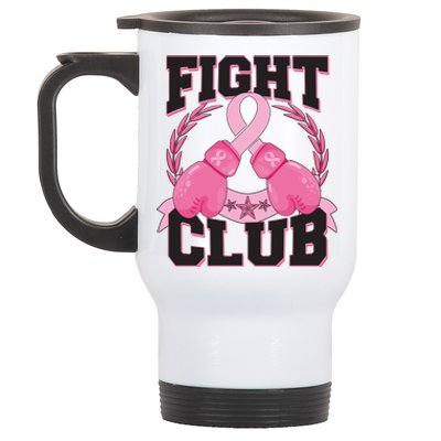 Fight Club Breast Cancer Awareness Warrior Stainless Steel Travel Mug