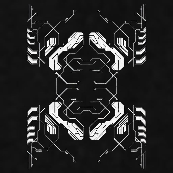 Futuristic Circuit Board Pattern Design Ladies PosiCharge Tri-Blend Wicking Tank