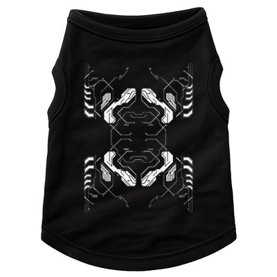 Futuristic Circuit Board Pattern Design Doggie Tank